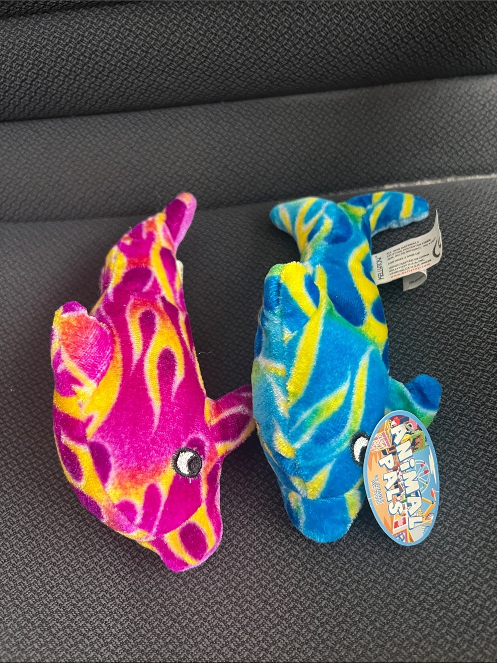 Plush Reef Dolphin Toy - Pink and Blue